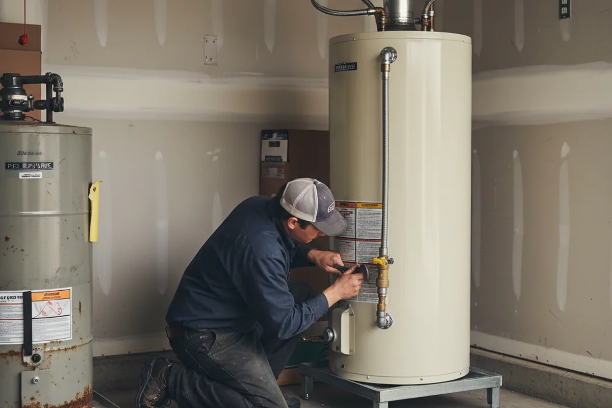 Water heater and shutoff valve replacement in New Stanton